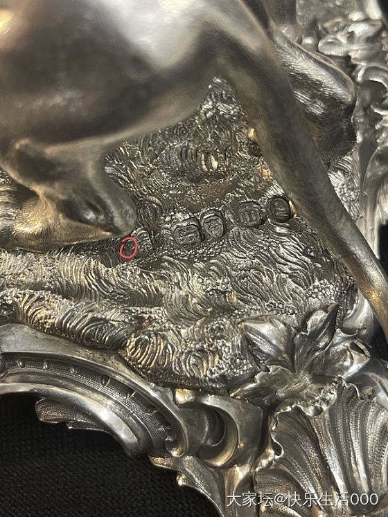1787年由著名的银行家族罗斯柴尔德家族收藏的纯银中央银器天使果盘摆件。_银器