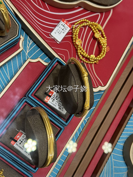竹节麦穗黄金手镯_金
