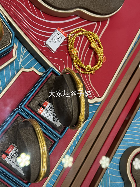 竹节麦穗黄金手镯_金