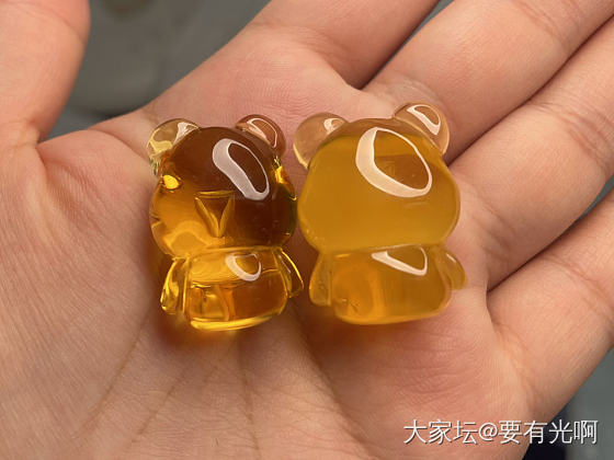 俄料鸡油黄琥珀蜜蜡小熊_琥珀蜜蜡