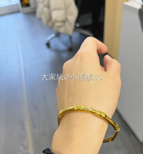 竹节手镯真的很好看，快来上车_手镯金