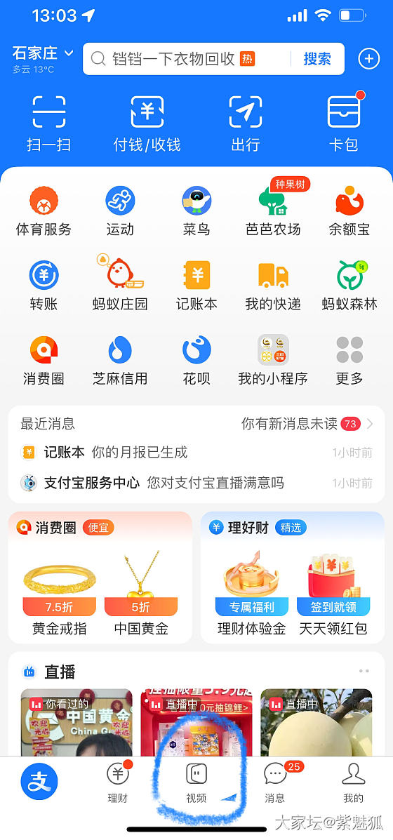 支付宝直播间有大盘金！_金