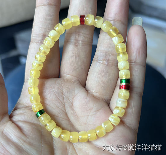 金白小直切小米珠_琥珀蜜蜡