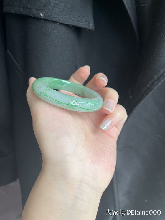 做了珐琅彩，买了个便宜绿镯，卖家推荐做一个珐琅彩，主体竹子也是卖家推荐的_翡翠