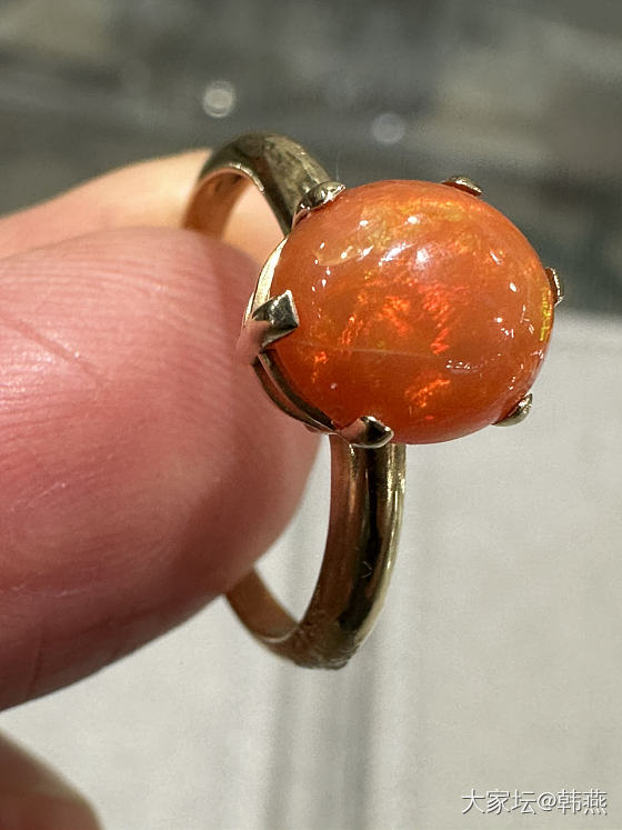 火欧泊，14K_欧泊