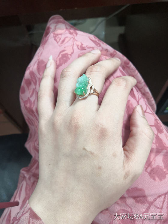 压箱底的小戒指，今天拿出来见见风_戒指翡翠