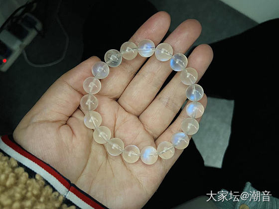 纯天然月光石手串（11mm）_玉石