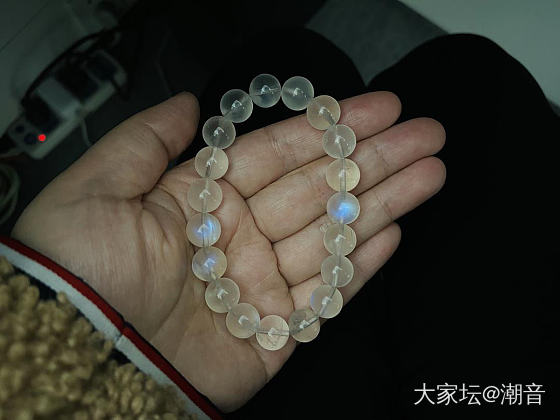 纯天然月光石手串（11mm）_玉石