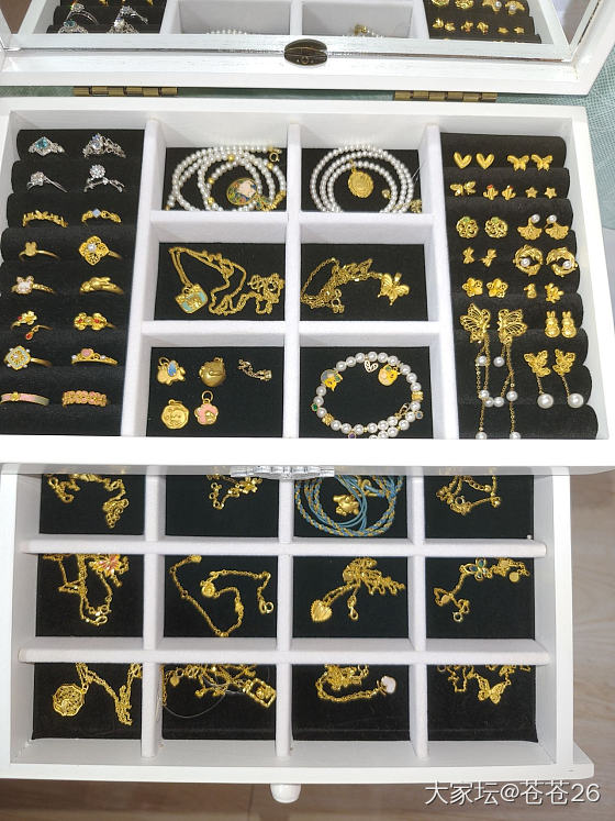 入坛三年半积攒的耳环戒指集合_金