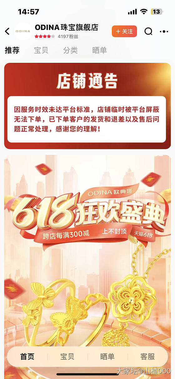 我说怎么一直不发货，ODINA店铺出问题了……_网店商家