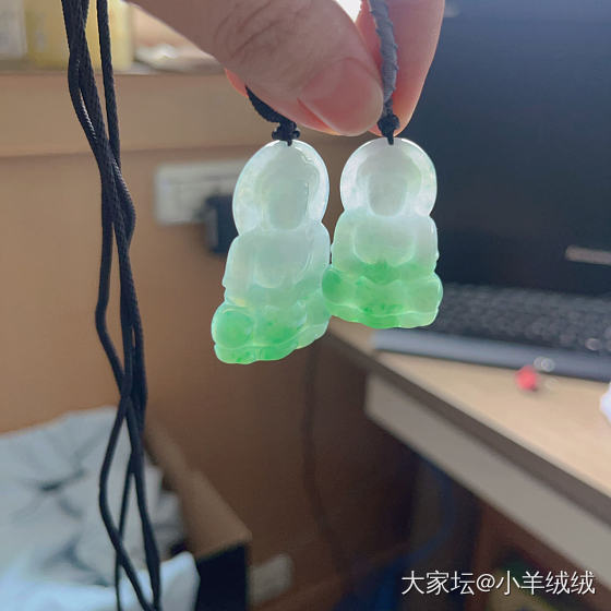 闲置区收到的小扣扣_平安扣翡翠