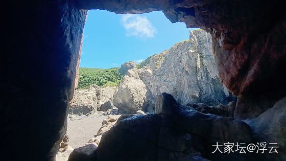 农历十五退潮后看到三蒜岛洞穴_景色旅游