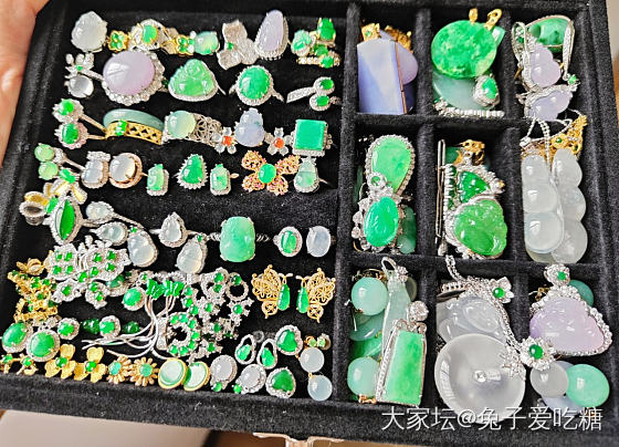 又买了一个盒子就收拾了一下_金彩色宝石名贵宝石翡翠