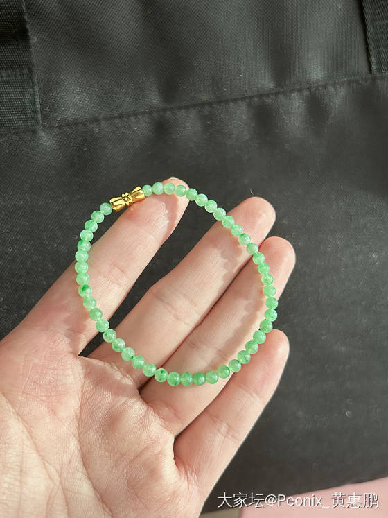 直接降到地板价！冰甜绿米珠手链_翡翠