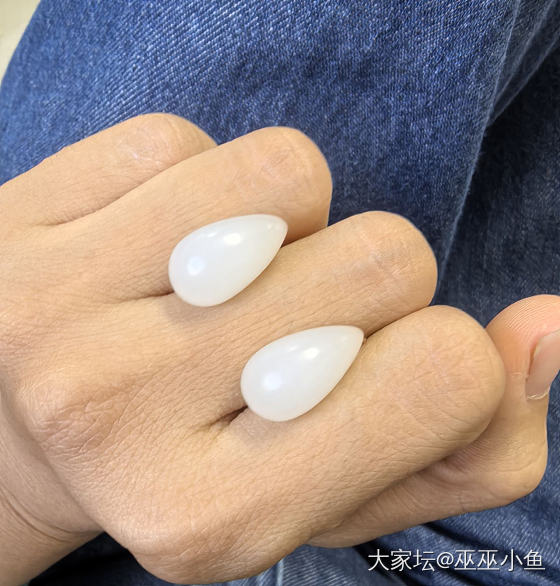 新买了一对耳环_耳饰和田玉