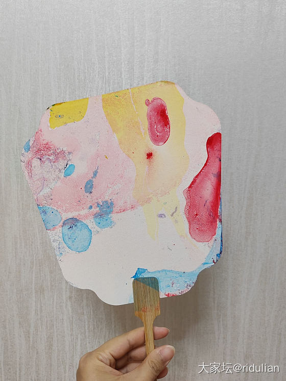 陪孩子体验一把DIY_扇手工diy