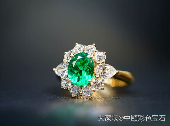 ##中颐天然微油哥伦比亚祖母绿戒指##  0.88ct_祖母绿名贵宝石