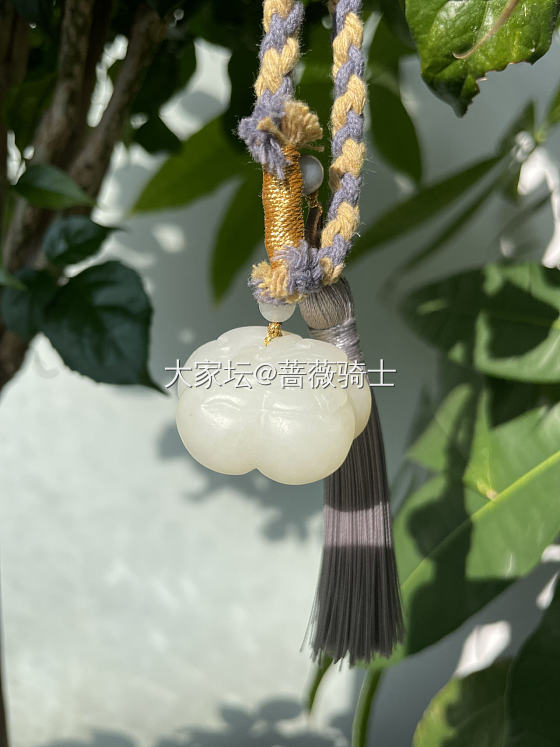 和田玉白玉柿子&白玉手串_把玩件和田玉
