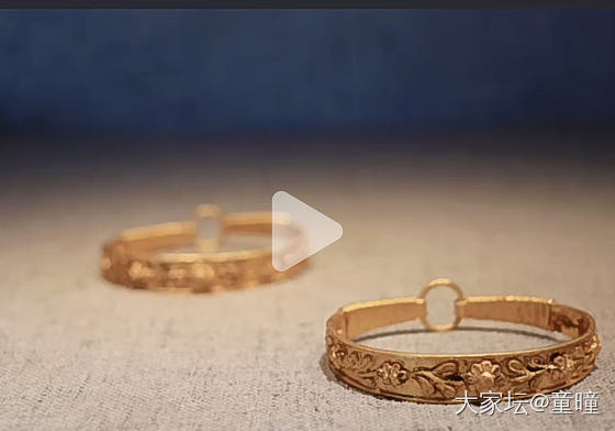 复原款仿古唐宋花叶纹缠丝金镯，古代审美嘎嘎香_金