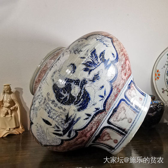 元代青花釉里红三开窗高士图罐——落水瓷器的惊艳底蕴_收藏