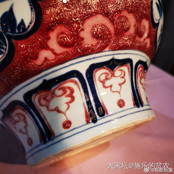 元代青花釉里红三开窗高士图罐——落水瓷器的惊艳底蕴_收藏