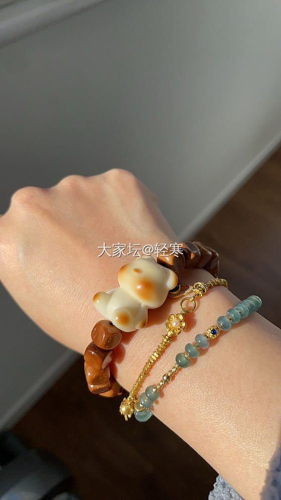 蜜蜡配紫金鼠绝绝子_搭配菩提子蜜蜡