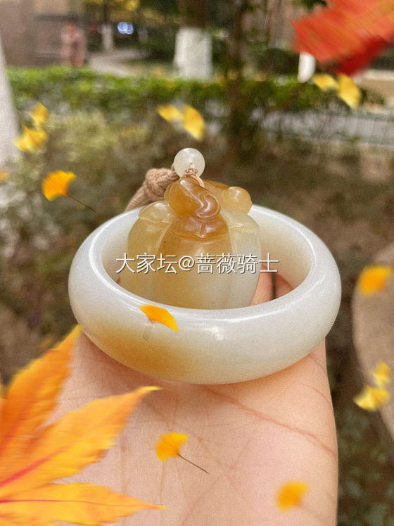 糖柿子和糖白轮胎镯_把玩件和田玉