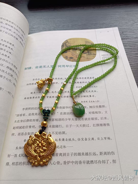 双鱼佩和祥云小锁_搭配时尚金