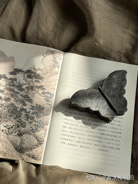 老锡蝴蝶粉盒_收藏