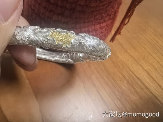 坛友种草的贴金银镯