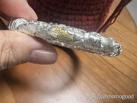 坛友种草的贴金银镯