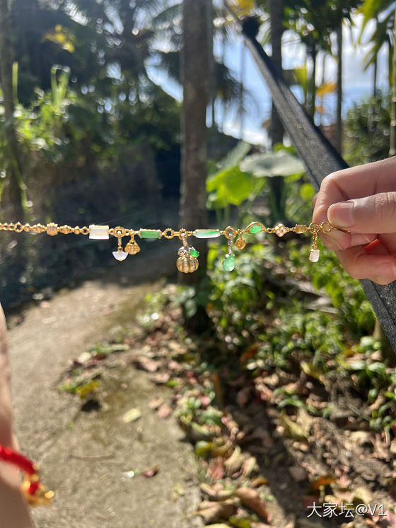 古法金翡翠手链_翡翠