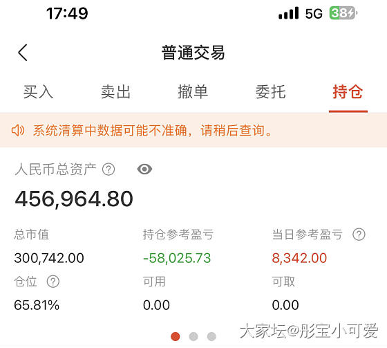 50 W的股票亏5万多，50 W的黄金赚10 W😄