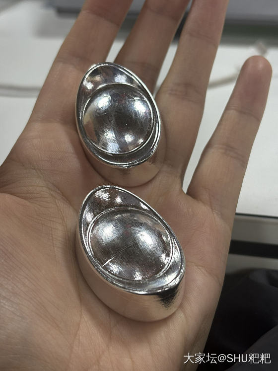 金的没实力，搞倆银的_把玩件银
