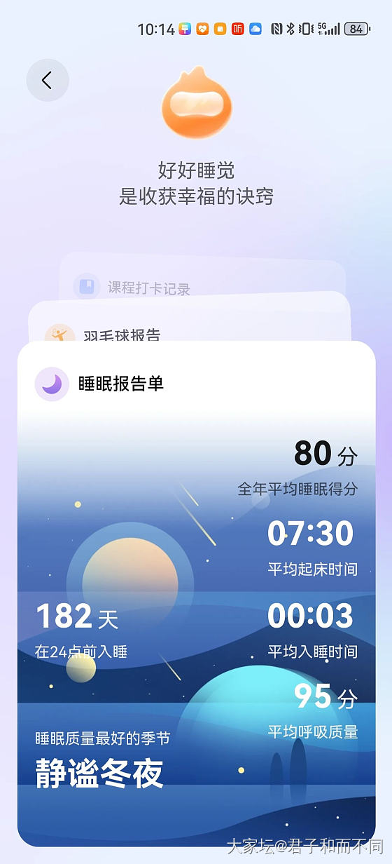 去年睡的不错_健康