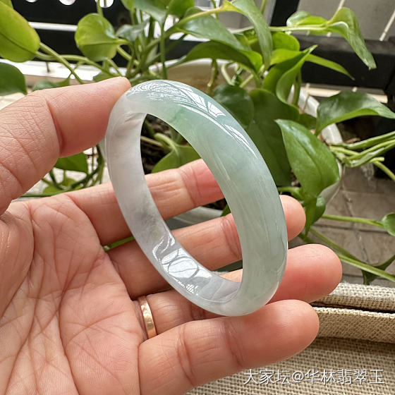 放漏-冰种贵妃手镯54mm_翡翠