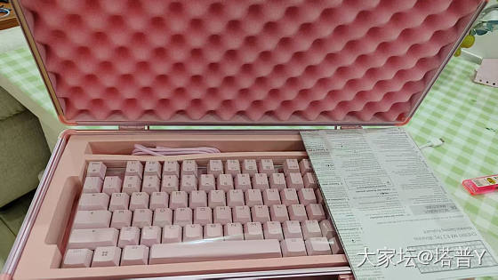 900包邮出全新粉色无线cherry mx8.2tkl机械键盘。_金