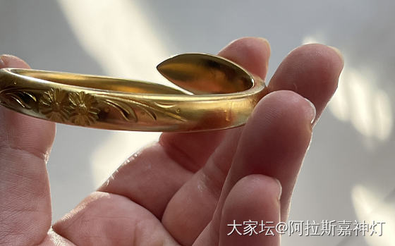 小金匠双尖花草手镯到货！凑上最全的手镯全家福！_手镯打金金