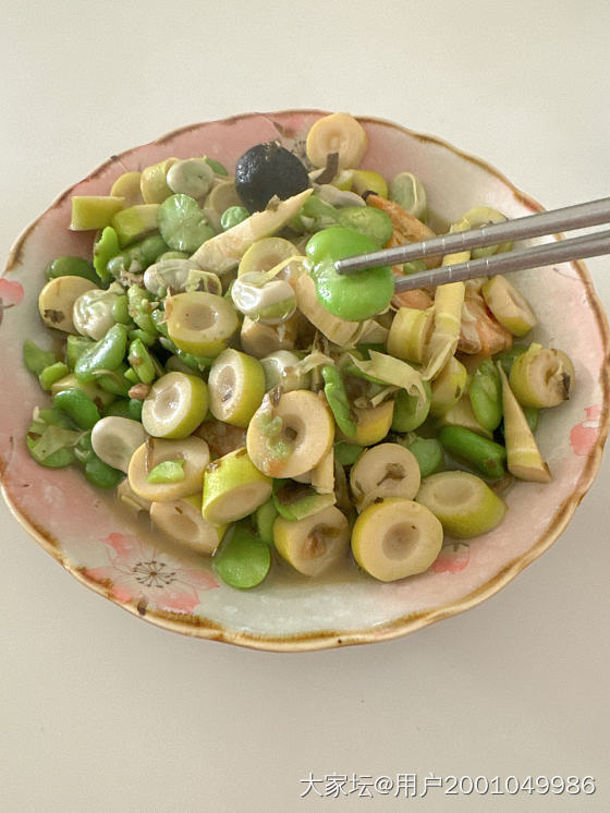 春天菜 蚕豆炒笋_美食