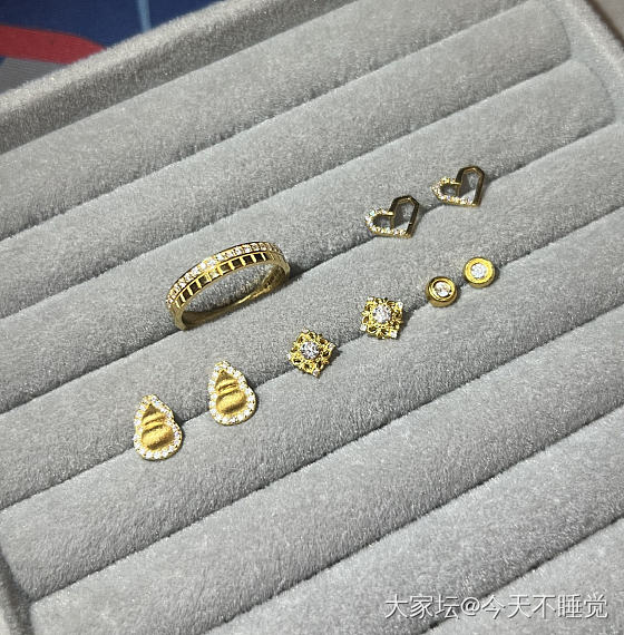 这两天到的小东西～_戒指耳钉金