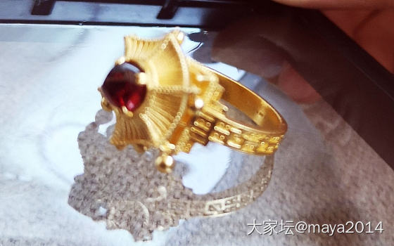亭台楼阁唐塔戒指好精致！_戒指金