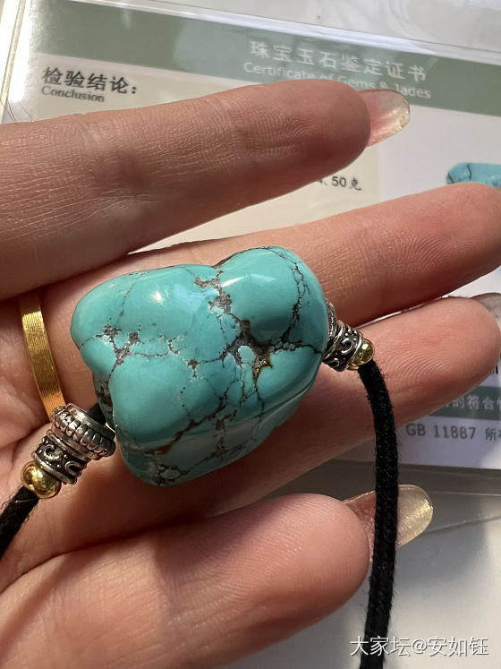 绿松石锁骨链完工_松石