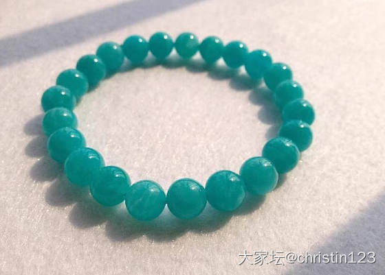 漂亮的天河石_珠串天河石