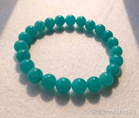 漂亮的天河石_珠串天河石