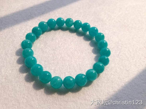 漂亮的天河石_珠串天河石