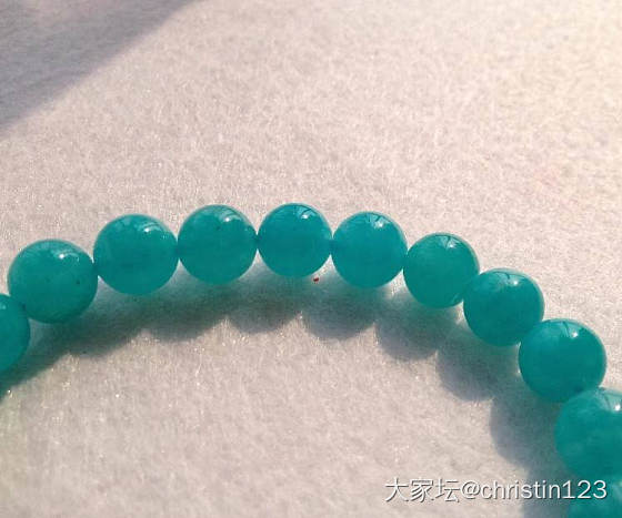 漂亮的天河石_珠串天河石