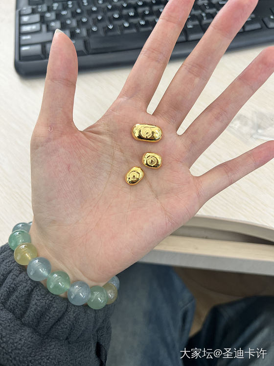 一大早去建行提小鼻嘎啦_把玩件金