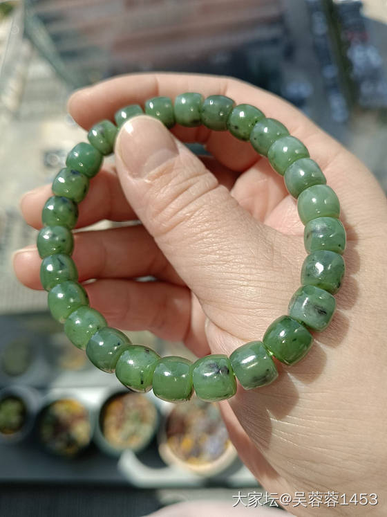 100元出一条碧玉直切手串_和田玉