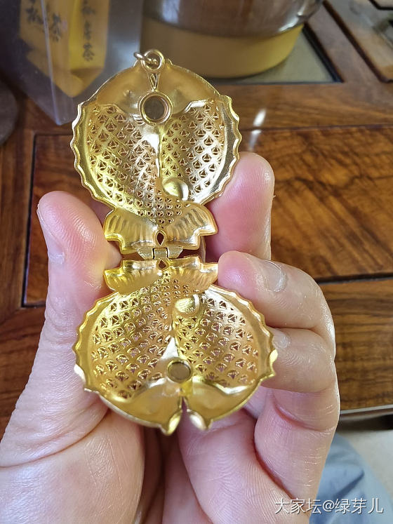 花瓶银条和双鱼银镀金挂件_银