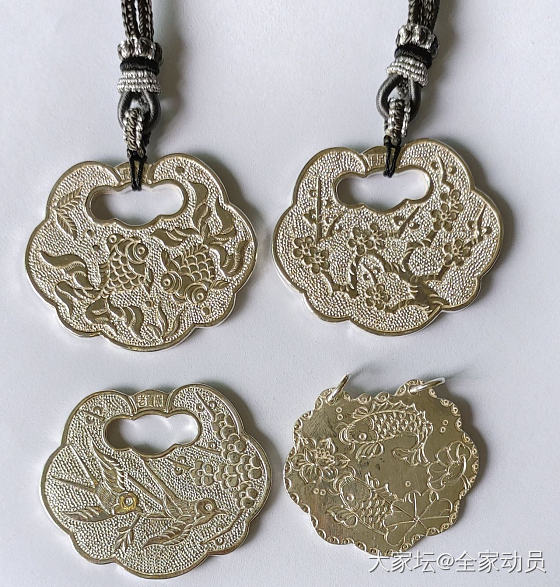 老宝成镯和锁片_银